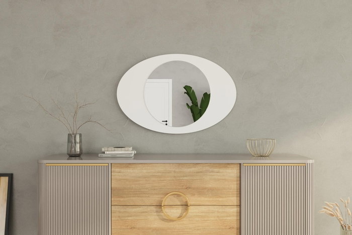 Hanah Home Obble - White Espejo Ecológico Flotal-e 60x90cm Blanco MDF